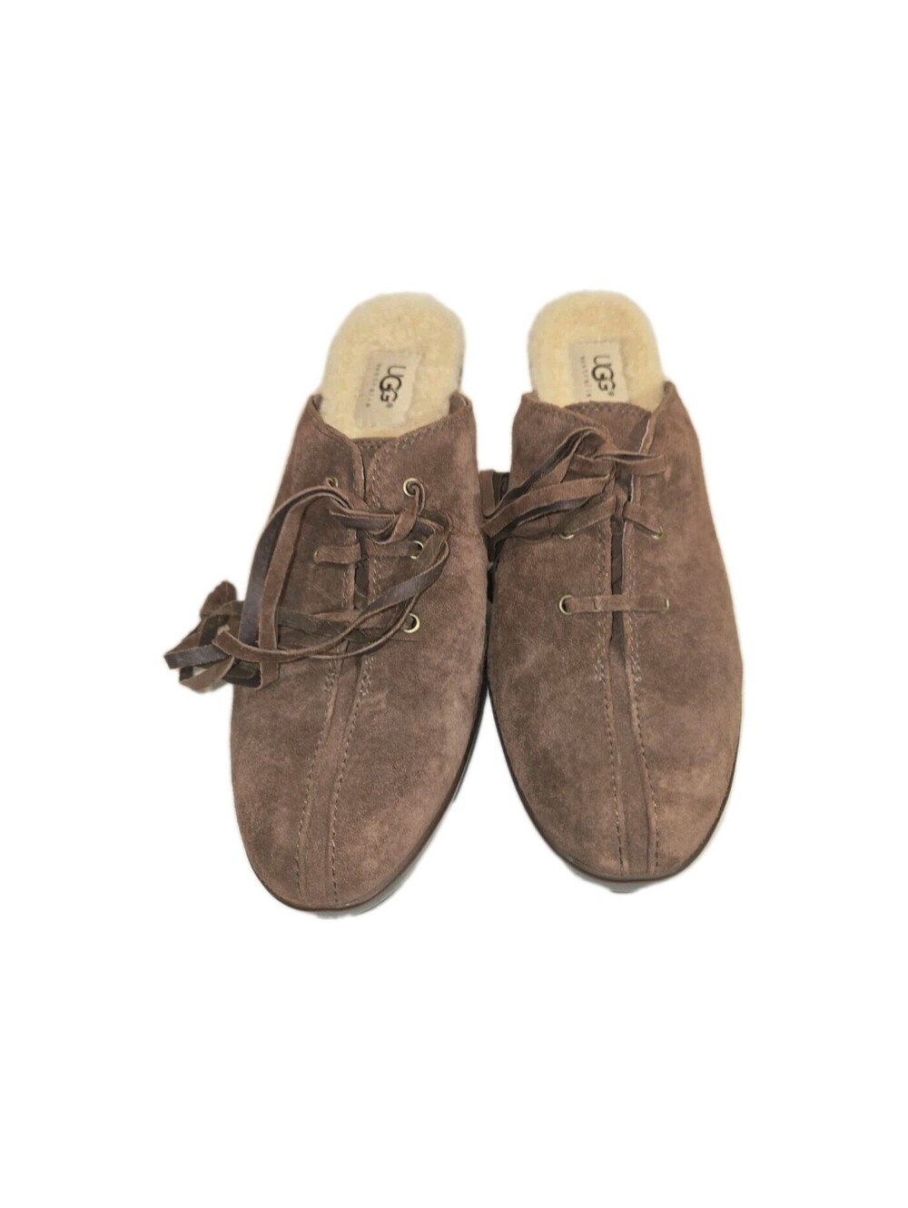 Ugg Shoes Women's U.S. Size 8 Sherpa Lined Clog Mule Lace Slip On 5566 Oxford...